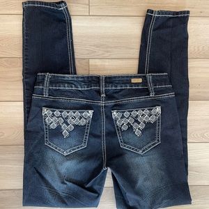 Red Camel Rhinestones and Embroidered Jeans size 9